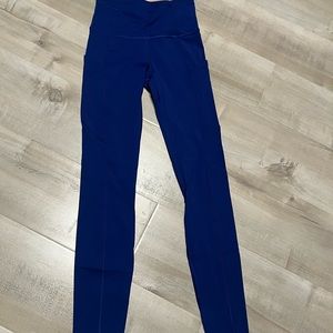 Size 2 blue Lululemon leggings 25 inch inseam